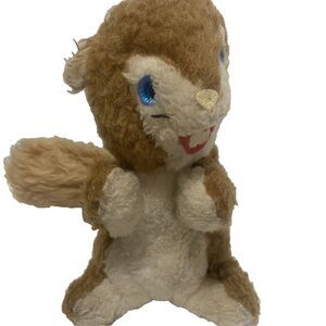 Vintage Toys Plus Squirrel Plush Stuffed Animal Brown Tan 11"